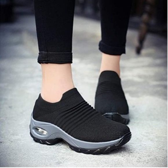 Women's Walking Shoes Sock Sneakers - Mesh Slip On Air Cushion - Picture 5 of 5